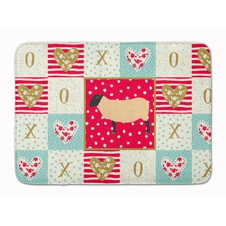 Carolines Treasures 19 x 27 in. Suffolk Sheep Love Machine Washable Memory Foam Mat CK5399RUG